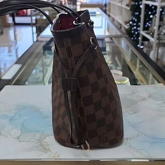 NEW Authentic Louis Vuitton Damier Ebene Neverfull PM Purse Bag Tote & Pouch - Picture 4 of 15